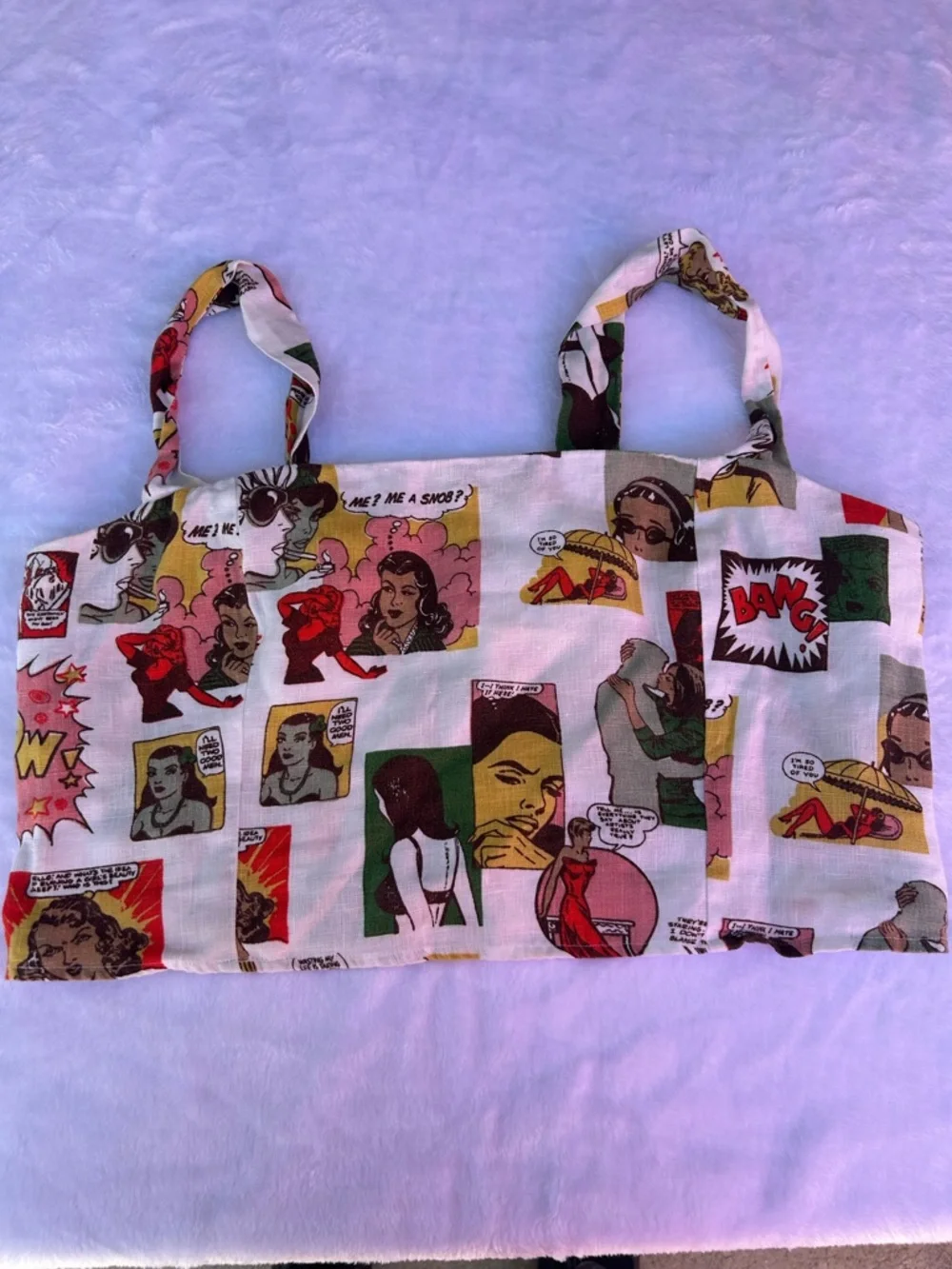 Reformation Comic Print Crop Top - Multicolor - Picture 12 of 16